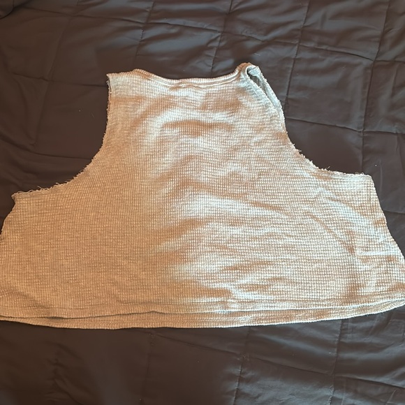 Aerie Cream Sleeveless Polo Crop Top - Picture 4 of 4